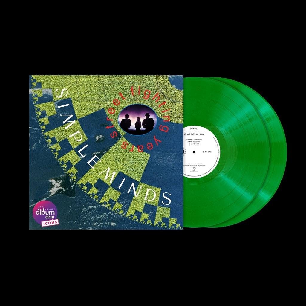 Street Fighting Years Green Vinyl 2LP set by Simple Minds classic rock album.
