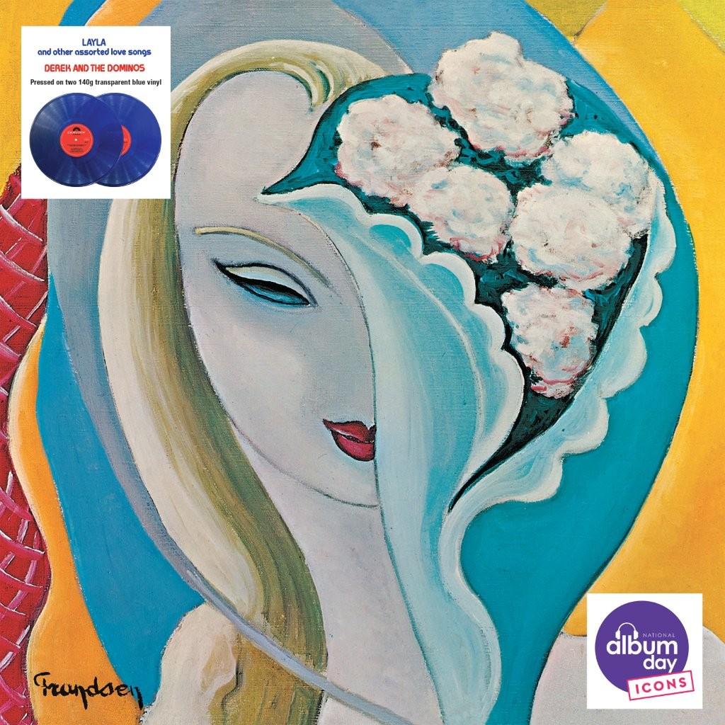 Derek And The Dominos Layla 2LP Transparent Blue vinyl featuring Eric Clapton.