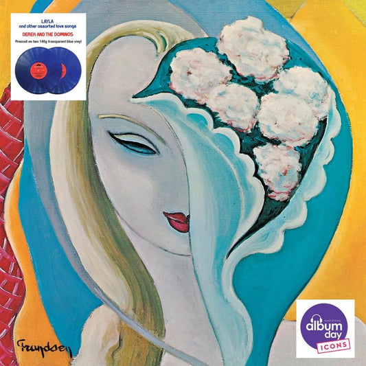 Derek And The Dominos Layla 2LP Transparent Blue vinyl featuring Eric Clapton.