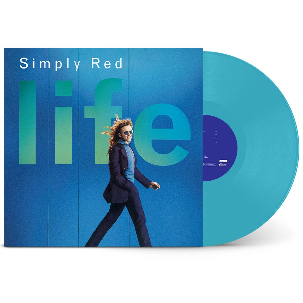 Life Curacao Blue Vinyl LP by Simply Red featuring the chart-topping Fairground.