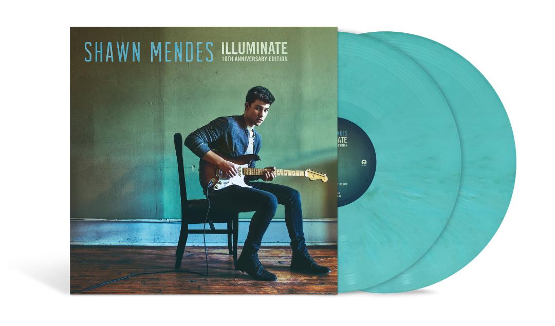 Shawn Mendes Illuminate blue vinyl 2 LP cover