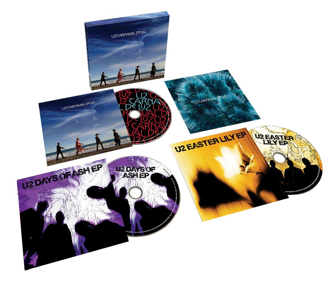 U2 Carnaval De Luz Deluxe 3CD set featuring Street Of Dreams and Silencio.