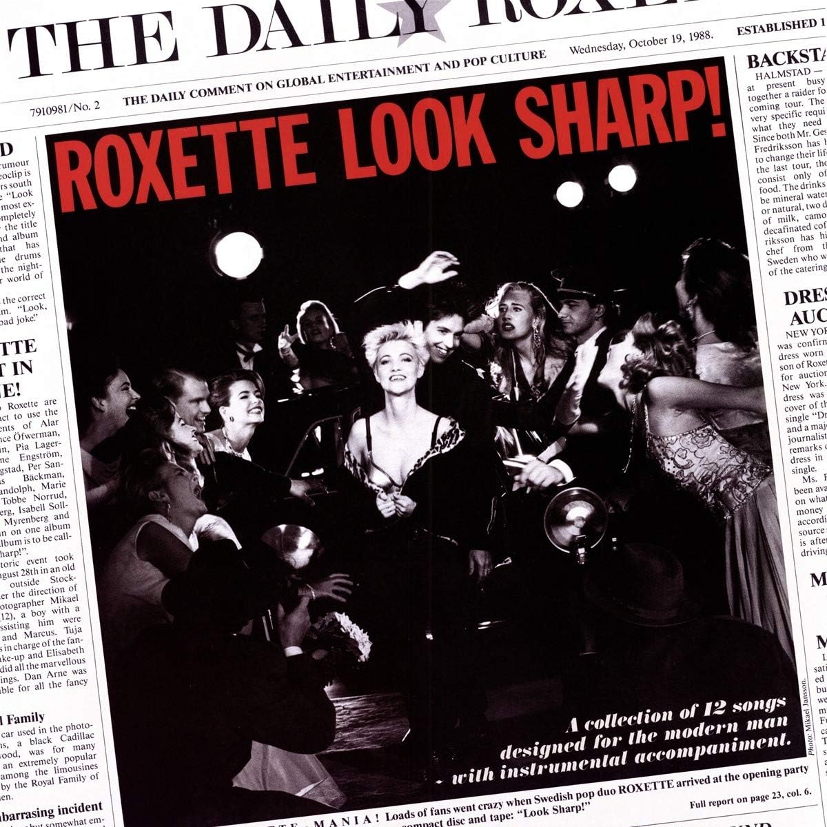 Look Sharp album by Roxette on gold vinyl LP