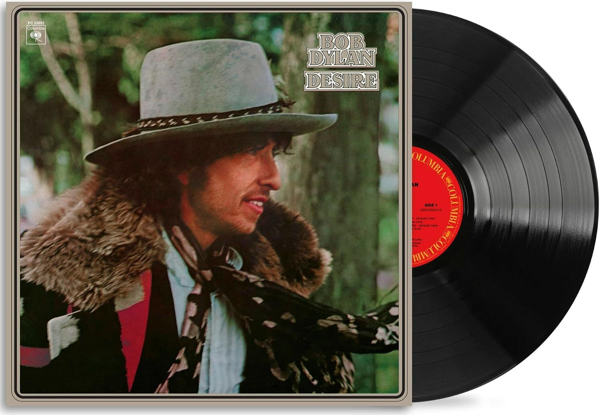 Bob Dylan Desire LP vinyl album cover featuring the original portrait sleeve artwork