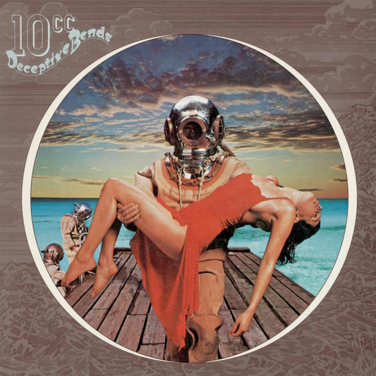 10cc Deceptive Bends LP vinyl album featuring the original illustrated cover artwork