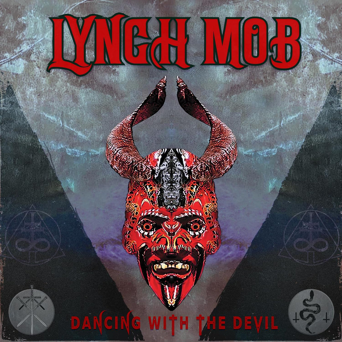 Dancing With The Devil by Lynch Mob on LP, showcasing heavy guitar riffs and blues-inspired rock.