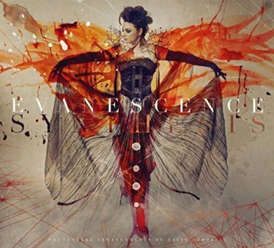 Evanescence Synthesis album cover artwork featuring Amy Lee and orchestral design