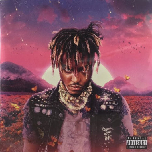 Juice WRLD Legends Never Die CD album cover featuring fantasy-style artwork
