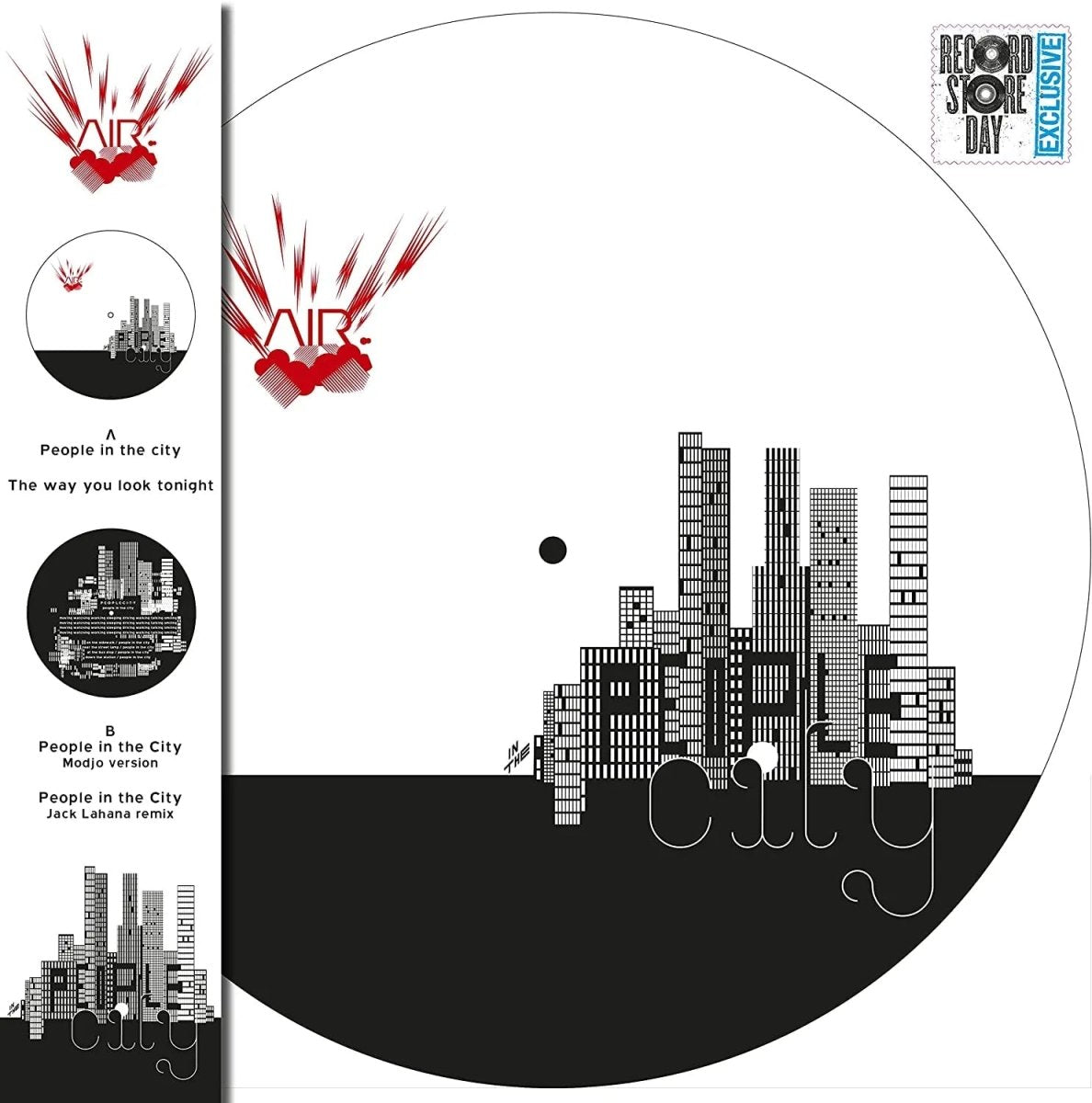 Air - People In The City 12" Single Picture Disc - 1 - LP - Orchard Records