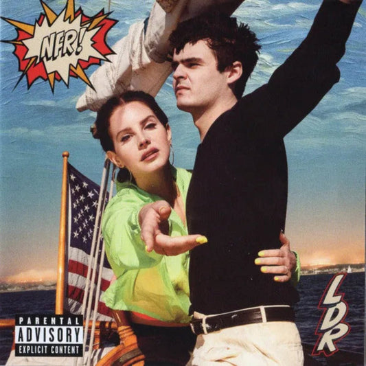 Lana Del Rey NFR! CD album cover with dark cinematic pop artwork