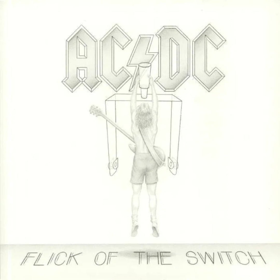 Flick of the Switch album sleeve featuring Angus Young illustration
