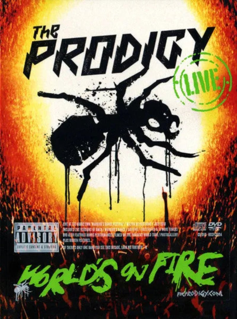 Worlds On Fire album art from The Prodigy live at Milton Keynes