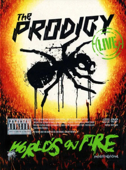Worlds On Fire album art from The Prodigy live at Milton Keynes