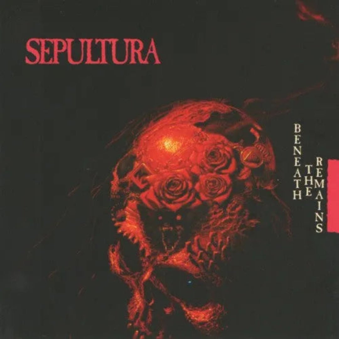 Thrash metal themed cover for Sepultura’s Beneath the Remains CD edition