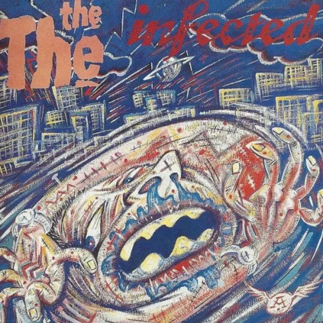 The The Infected CD featuring the 1986 post-punk album with iconic dark and atmospheric tracks.