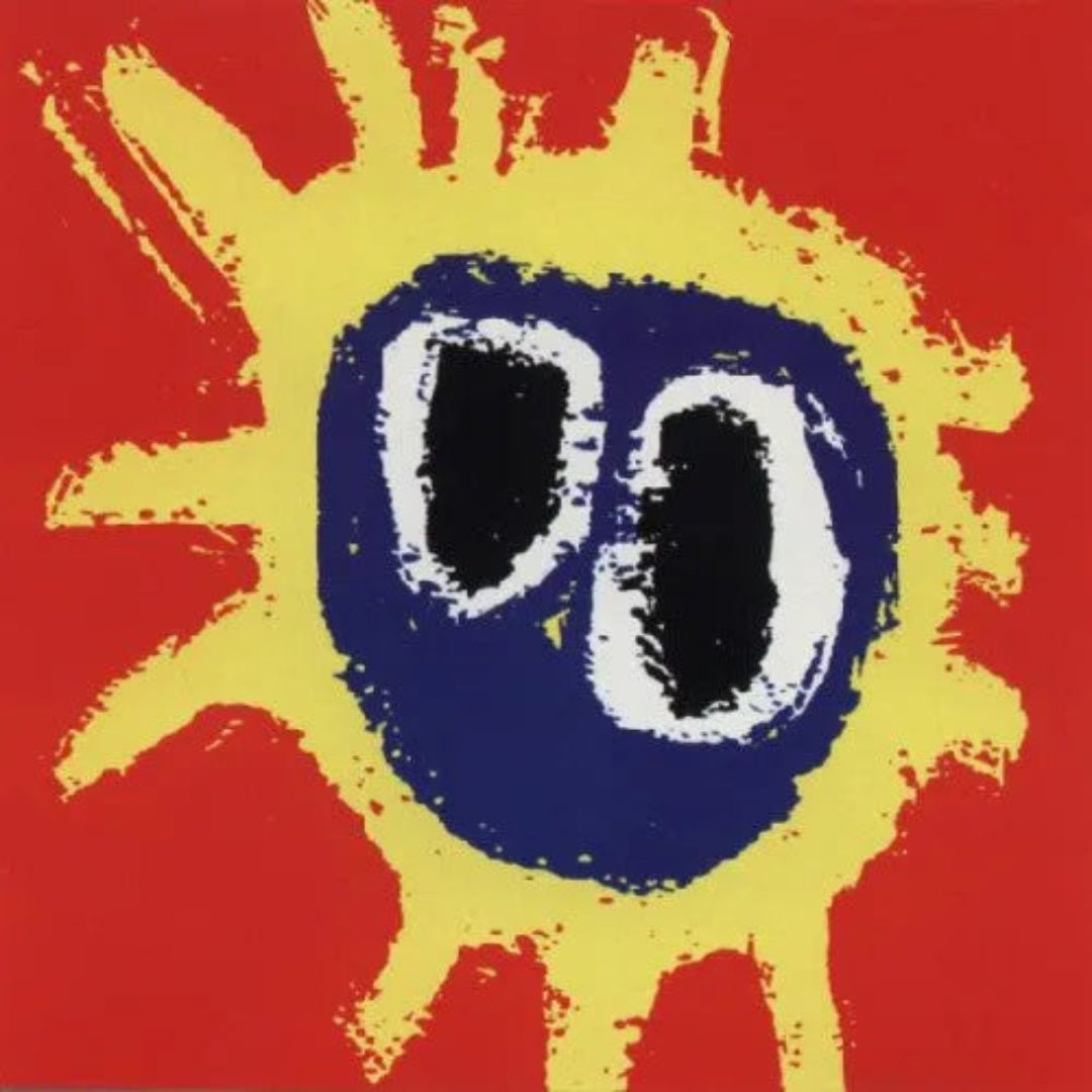 Primal Scream Screamadelica album cover with iconic sonic flower artwork