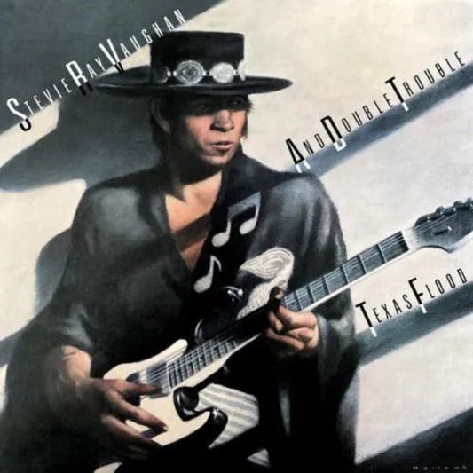 Stevie Ray Vaughan & Double Trouble Texas Flood LP album cover on vinyl