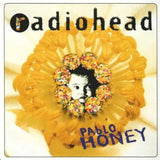 Radiohead – Pablo Honey vinyl album with yellow daisy face cover design