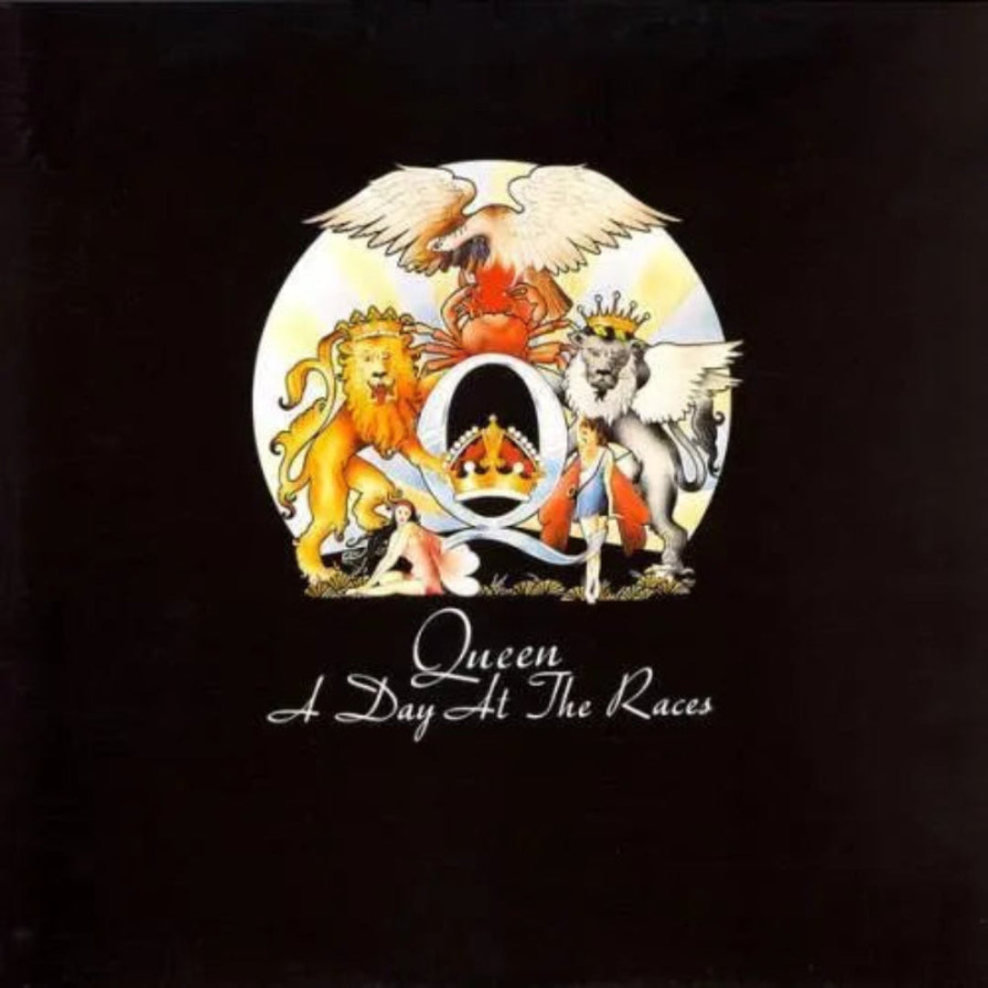 A Day At The Races by Queen on vinyl, classic rock album with hits
