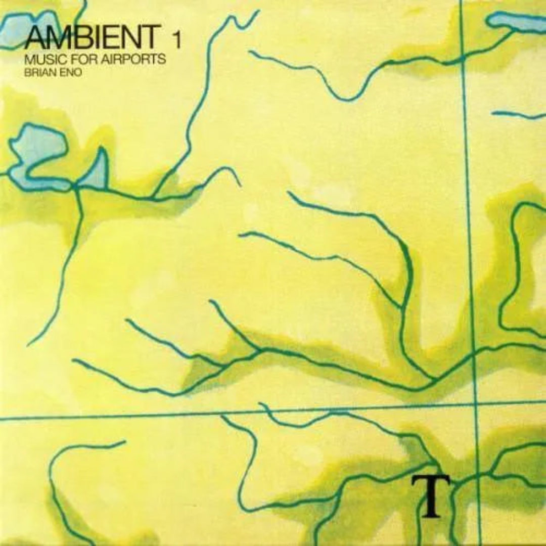 Brian Eno Ambient 1 Music for Airports LP cover with minimalist design