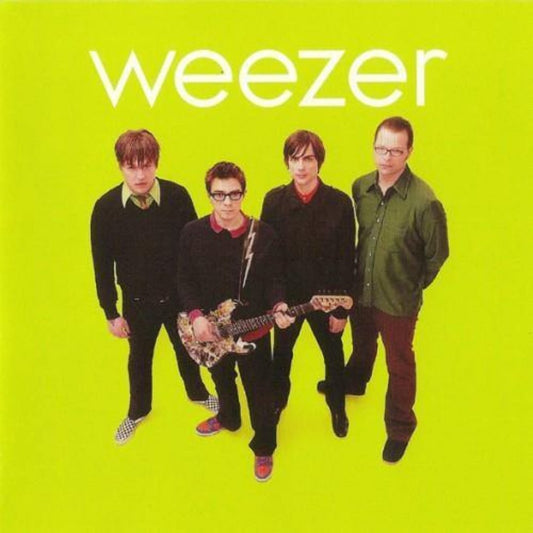 Weezer The Green Album vinyl LP cover with band on green background