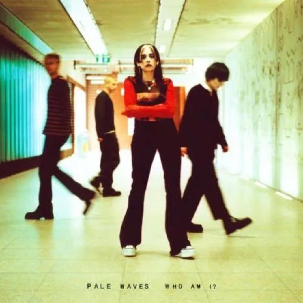 Pale Waves Who Am I LP cover featuring Heather Baron-Gracie portrait artwork