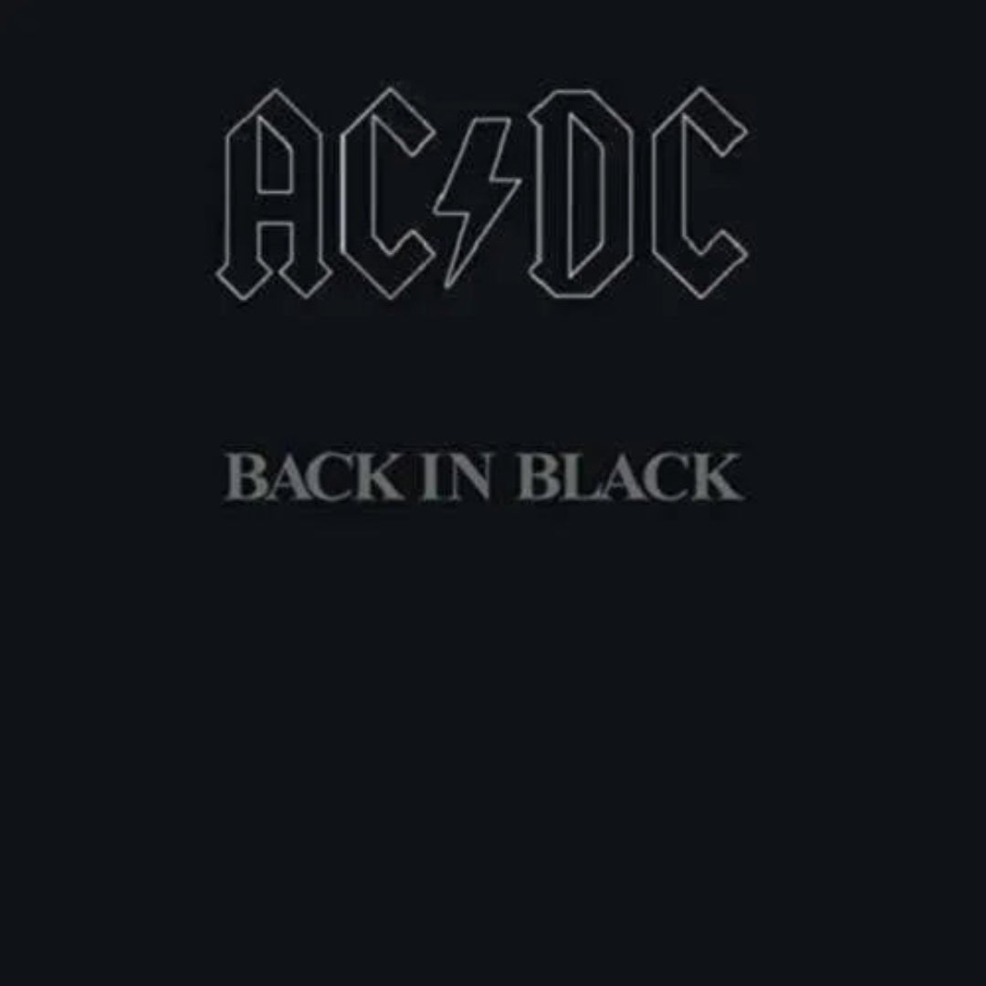 Collectible Back In Black LP by AC/DC, debut of Brian Johnson on vocals