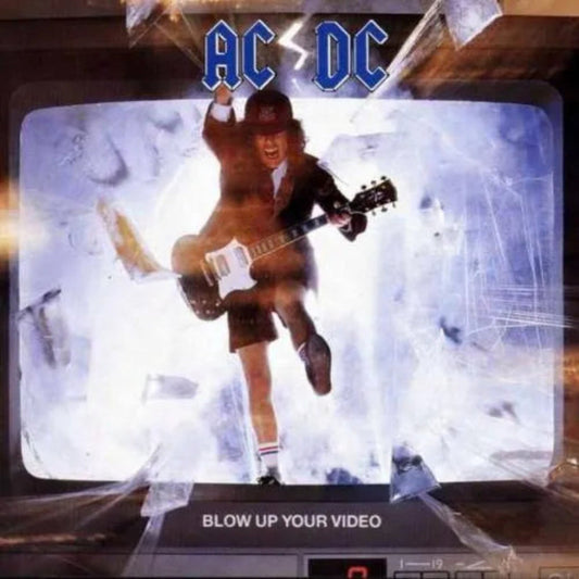 1988 AC/DC LP artwork for Blow Up Your Video with Brian Johnson and Angus Young