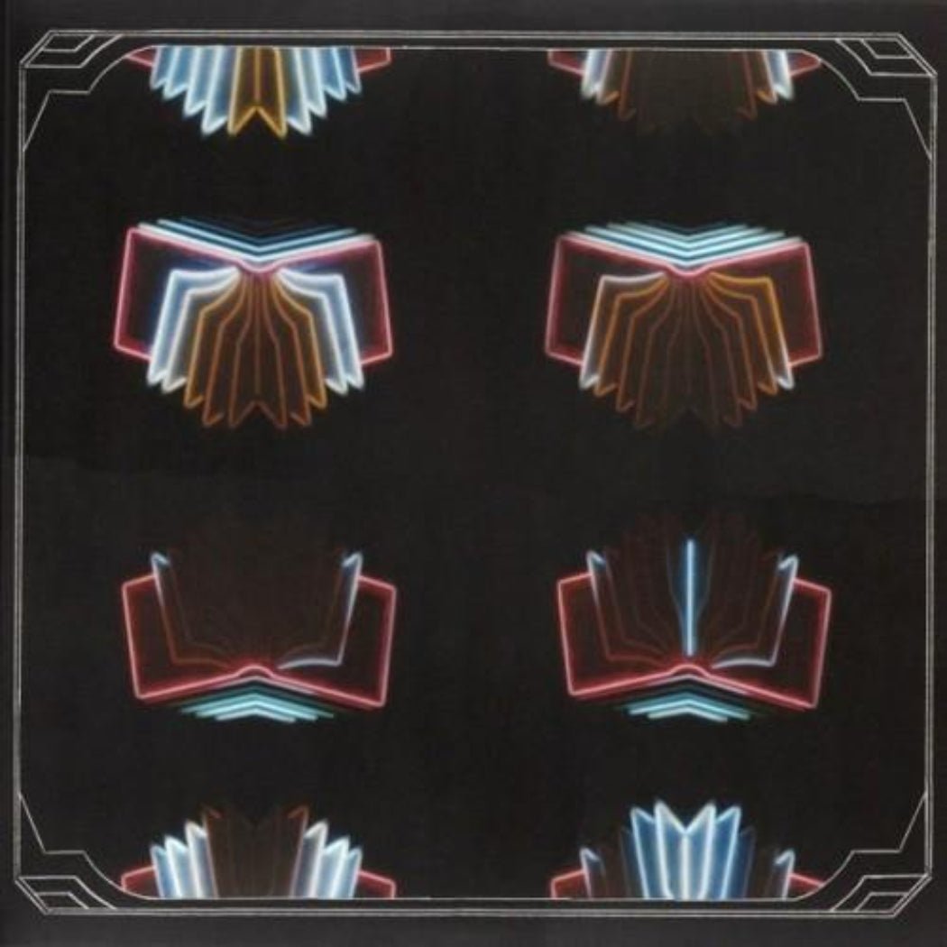 Arcade Fire Neon Bible 2 LP vinyl set featuring cinematic indie rock and anthemic songs.