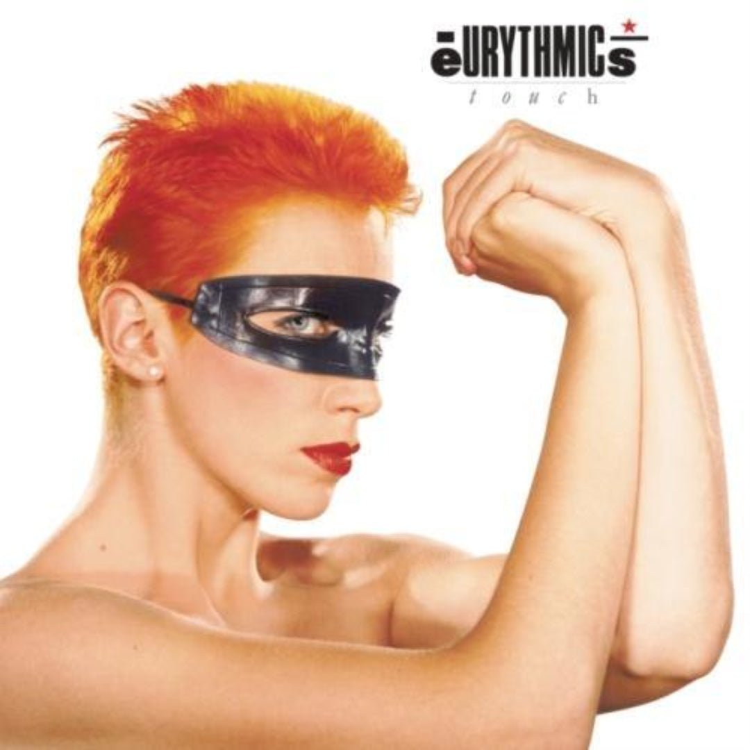 Eurythmics Touch LP featuring Annie Lennox and Dave Stewart in iconic 1980s design