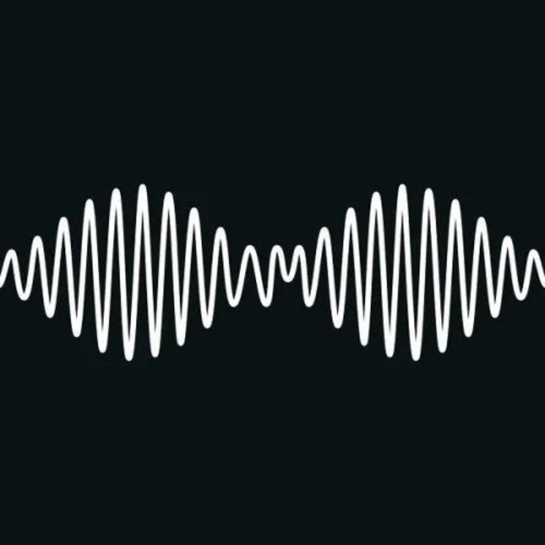 Arctic Monkeys AM LP vinyl album cover with iconic waveform artwork