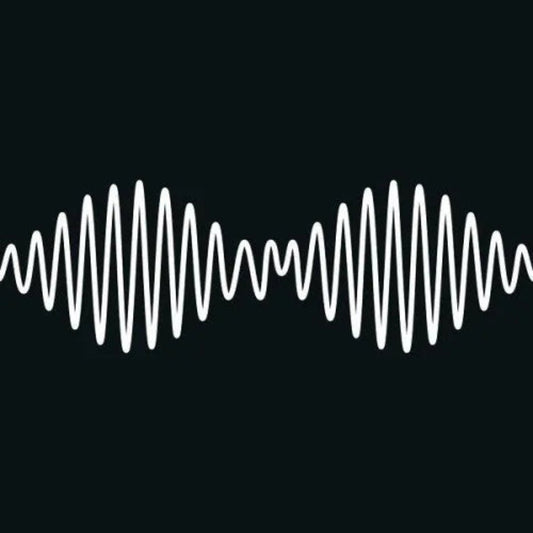 Arctic Monkeys AM LP vinyl album cover with iconic waveform artwork
