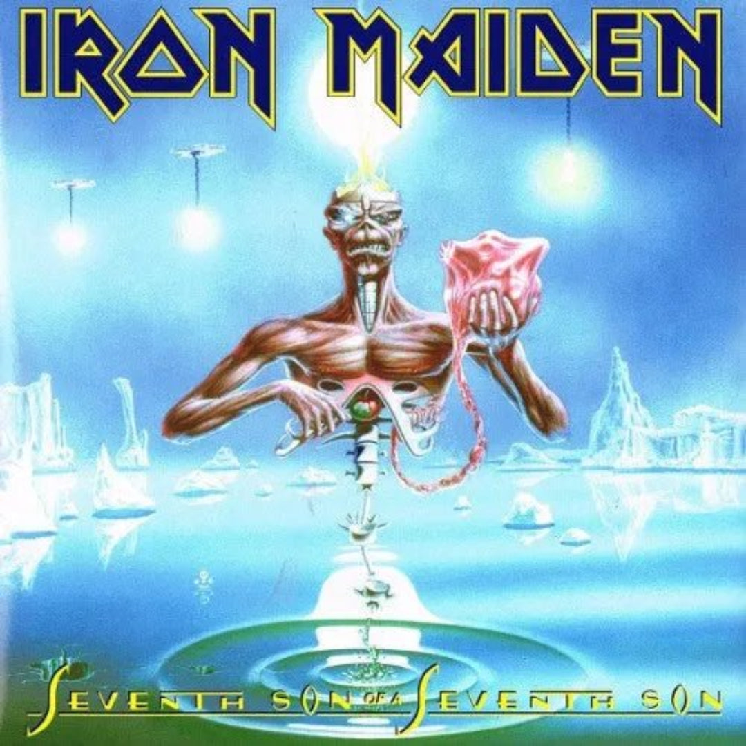 Iron Maiden Seventh Son Of A Seventh Son LP vinyl featuring iconic progressive metal artwork