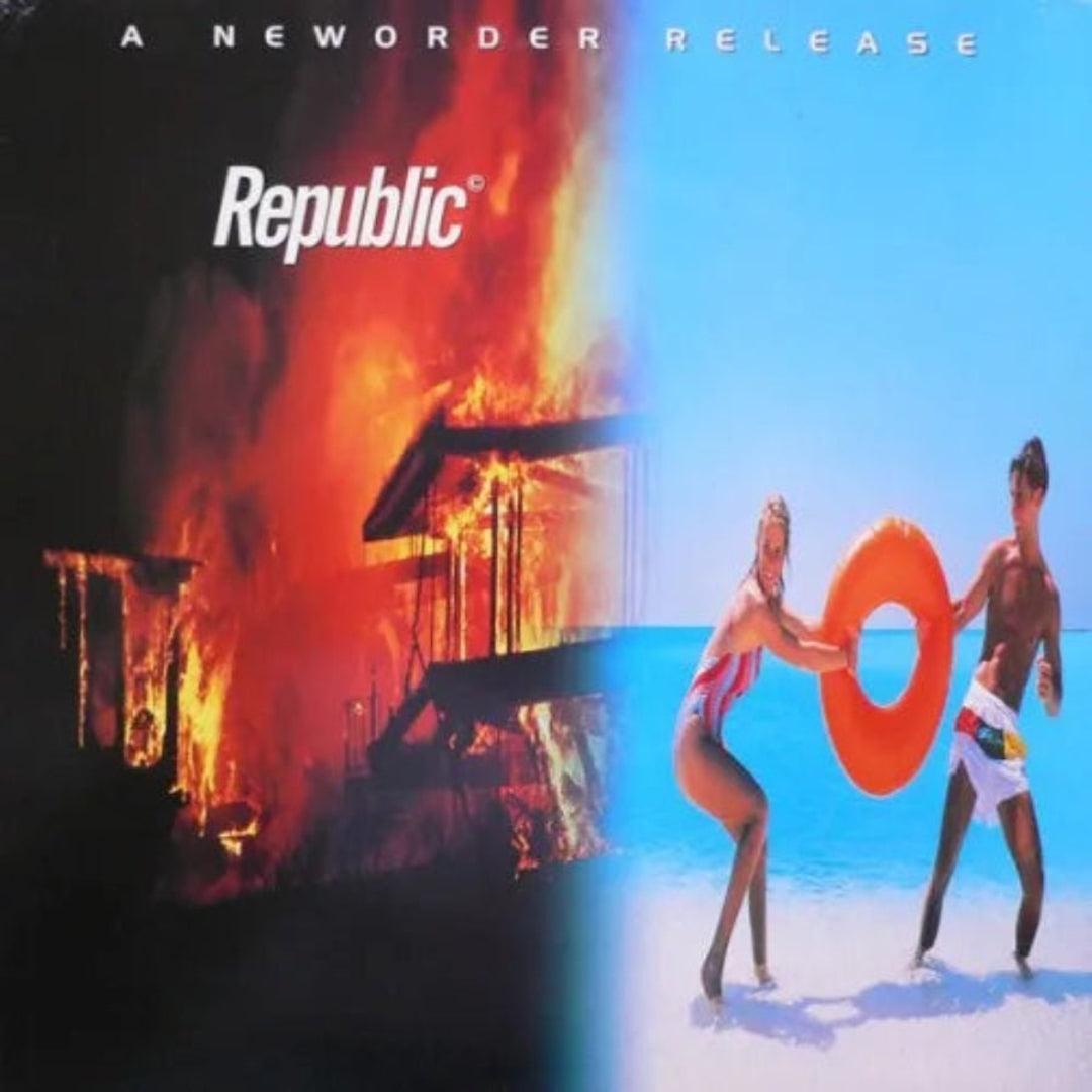 New Order Republic vinyl album cover featuring 1993 release artwork.