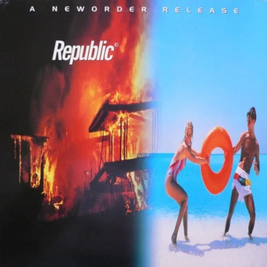 New Order Republic vinyl album cover featuring 1993 release artwork.
