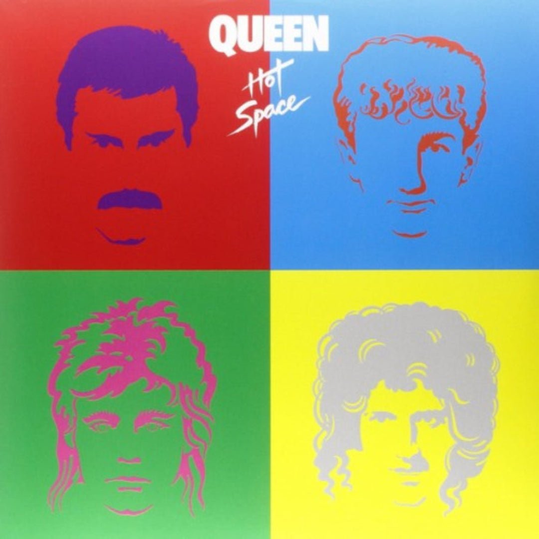 Queen Hot Space 1982 album cover artwork on vinyl LP classic rock collectible