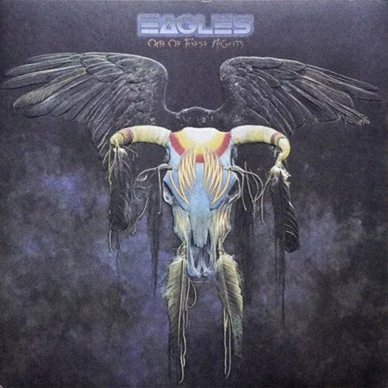 1975 Eagles album One Of These Nights on vinyl with rock, country, and soul tracks

