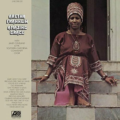 Aretha Franklin Amazing Grace white vinyl album cover