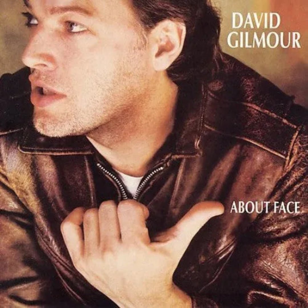 David Gilmour solo album About Face presented on compact disc format.