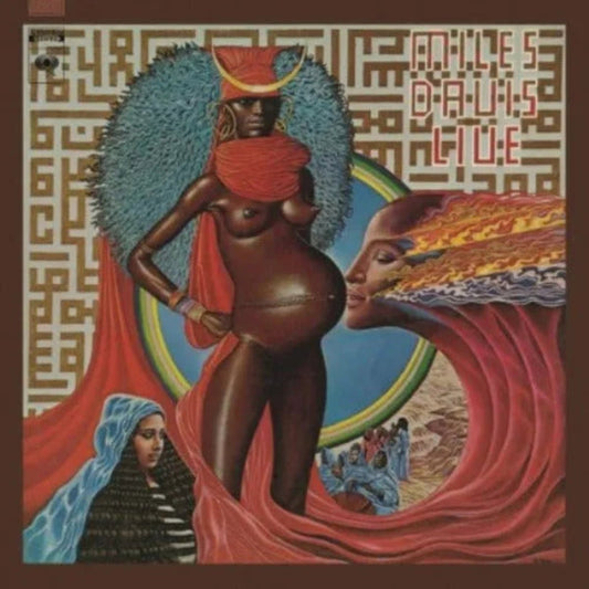 Miles Davis Live-Evil album cover artwork with psychedelic design and striking visuals