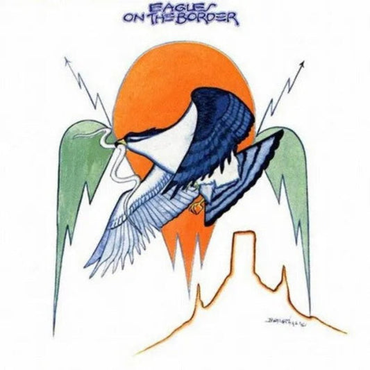 1974 Eagles album On The Border on CD with rock, country, and folk influences

