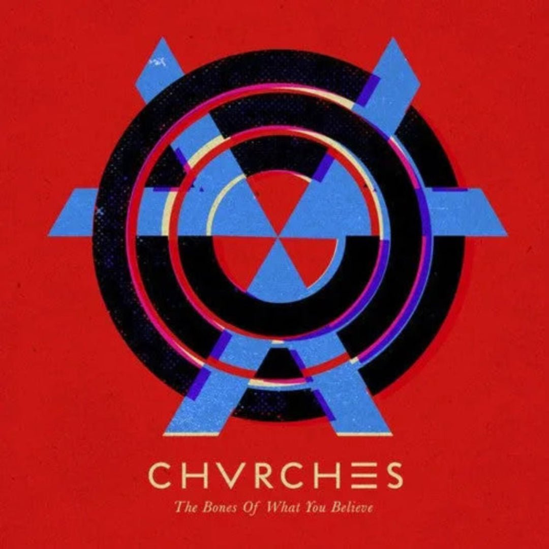 CD artwork for Chvrches The Bones Of What You Believe, synth-pop debut album.
