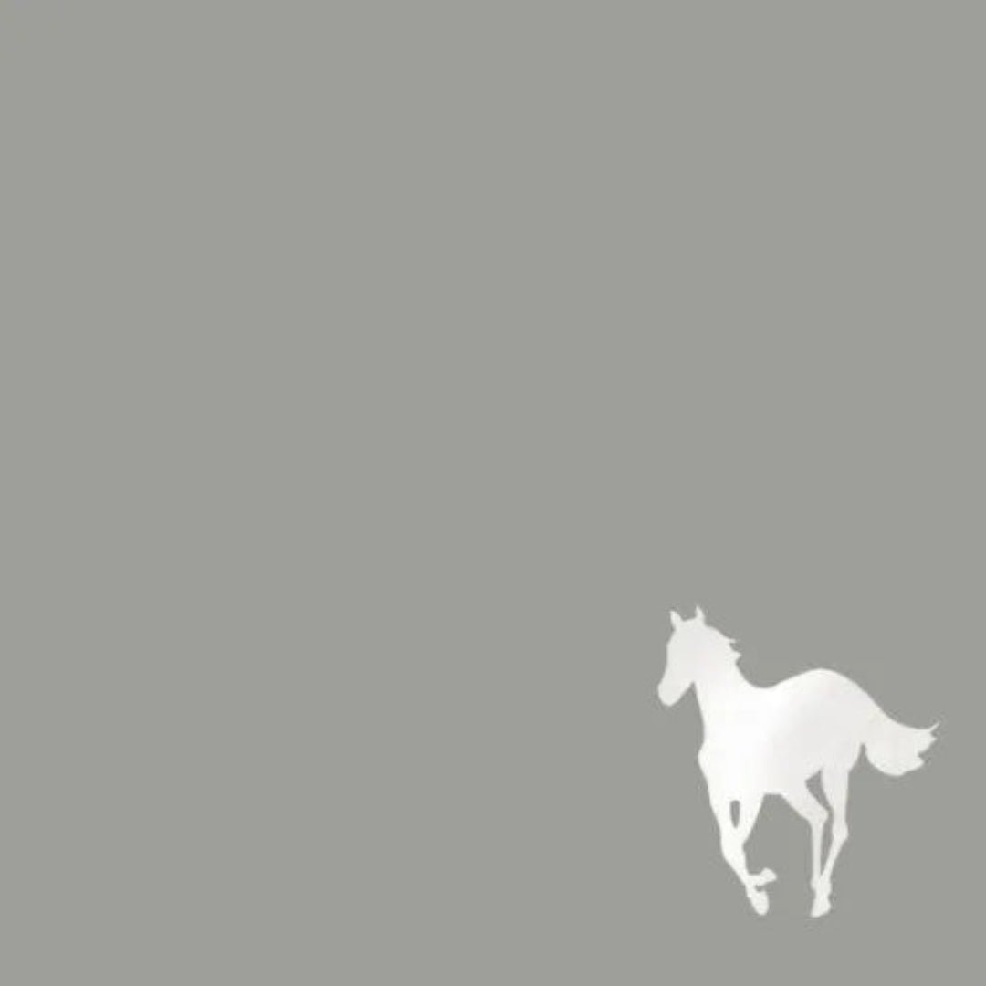 Deftones White Pony CD album cover with minimalist red pony artwork design