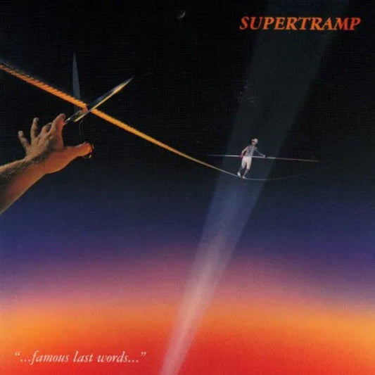 Supertramp …Famous Last Words… CD cover with surreal artwork and bold typography.