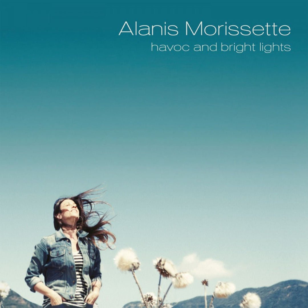 Front cover of Havoc and Bright Lights by Alanis Morissette, reissued on clear vinyl