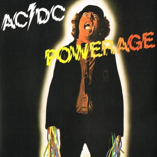 AC/DC Powerage vinyl LP, hard rock classic with iconic riffs and high-voltage energy
