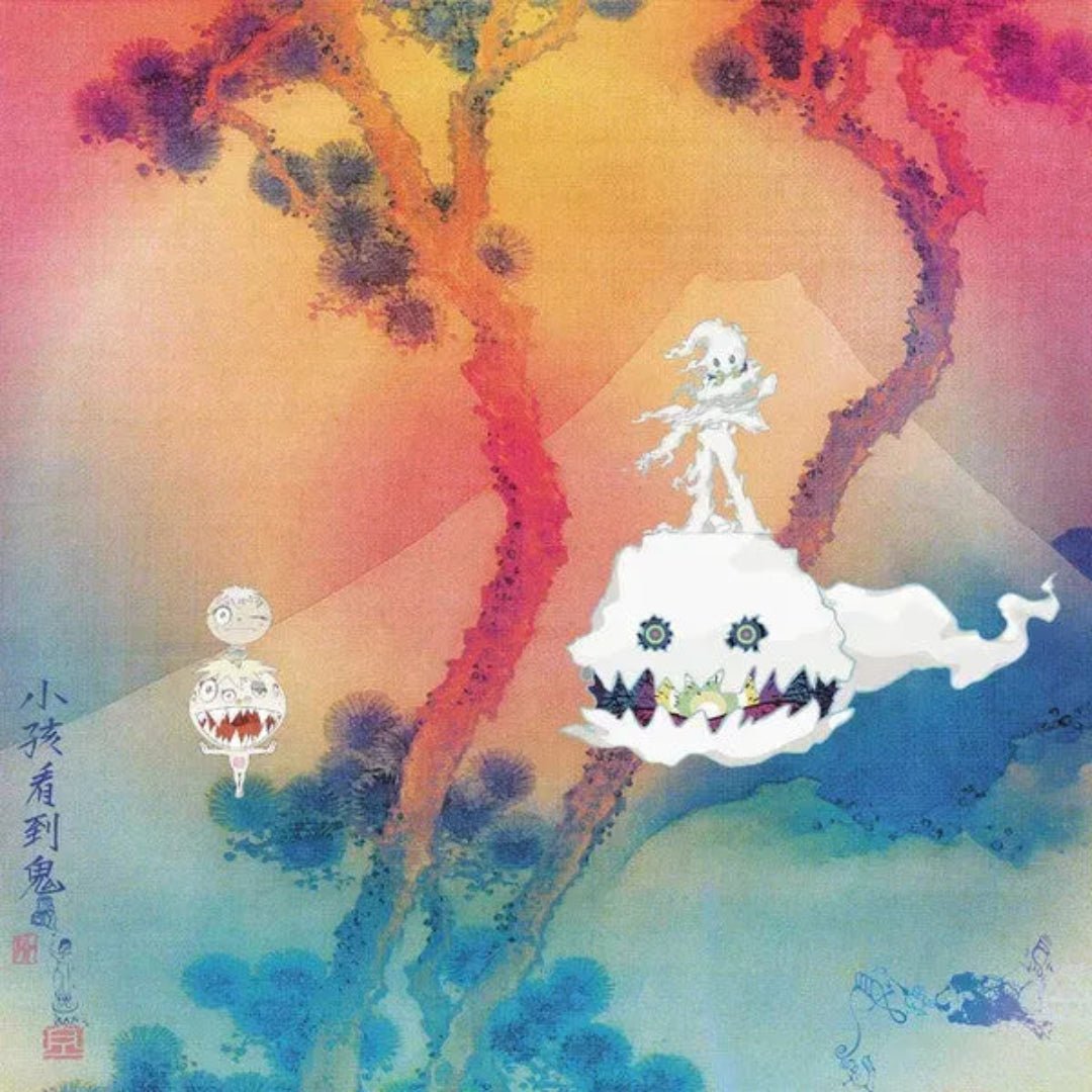 Kanye West & Kid Cudi Kids See Ghosts LP album cover designed by Takashi Murakami