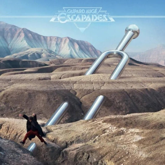 Gaspard Auge Escapades LP album cover artwork with bold cinematic design