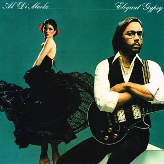 Album cover for Al Di Meola’s Elegant Gypsy, a 1977 jazz fusion classic on 180g vinyl

