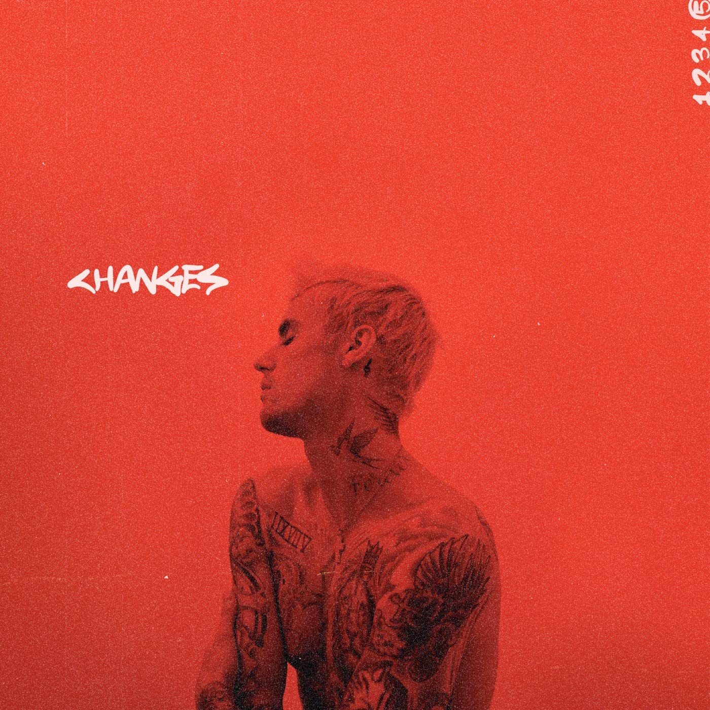 Justin Bieber Changes 2 LP red vinyl album cover R&B pop record artwork